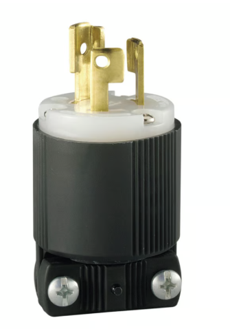 Clavija industrial 125 V 8.4 16.7 m negro y blanco