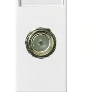 Toma de conector hembra tipo F blanco
