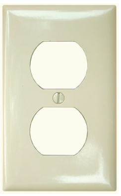 Placa dúplex marfil