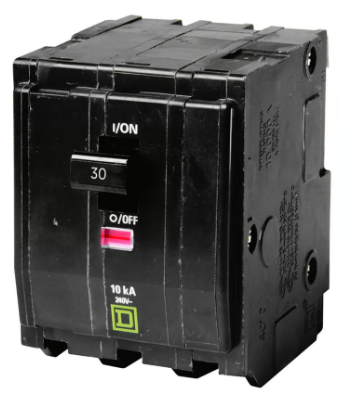 Interruptor QO 3 polos 30a con ventana