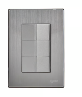 Placa Inox Con 3 Apagadores