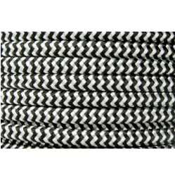 Cable iluminación textil calibre 18 1 m zebra