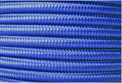 Cable iluminación textil calibre 18 1 m azul rey