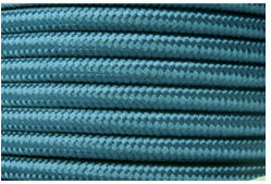 Cable iluminación textil calibre 18 1 m jade
